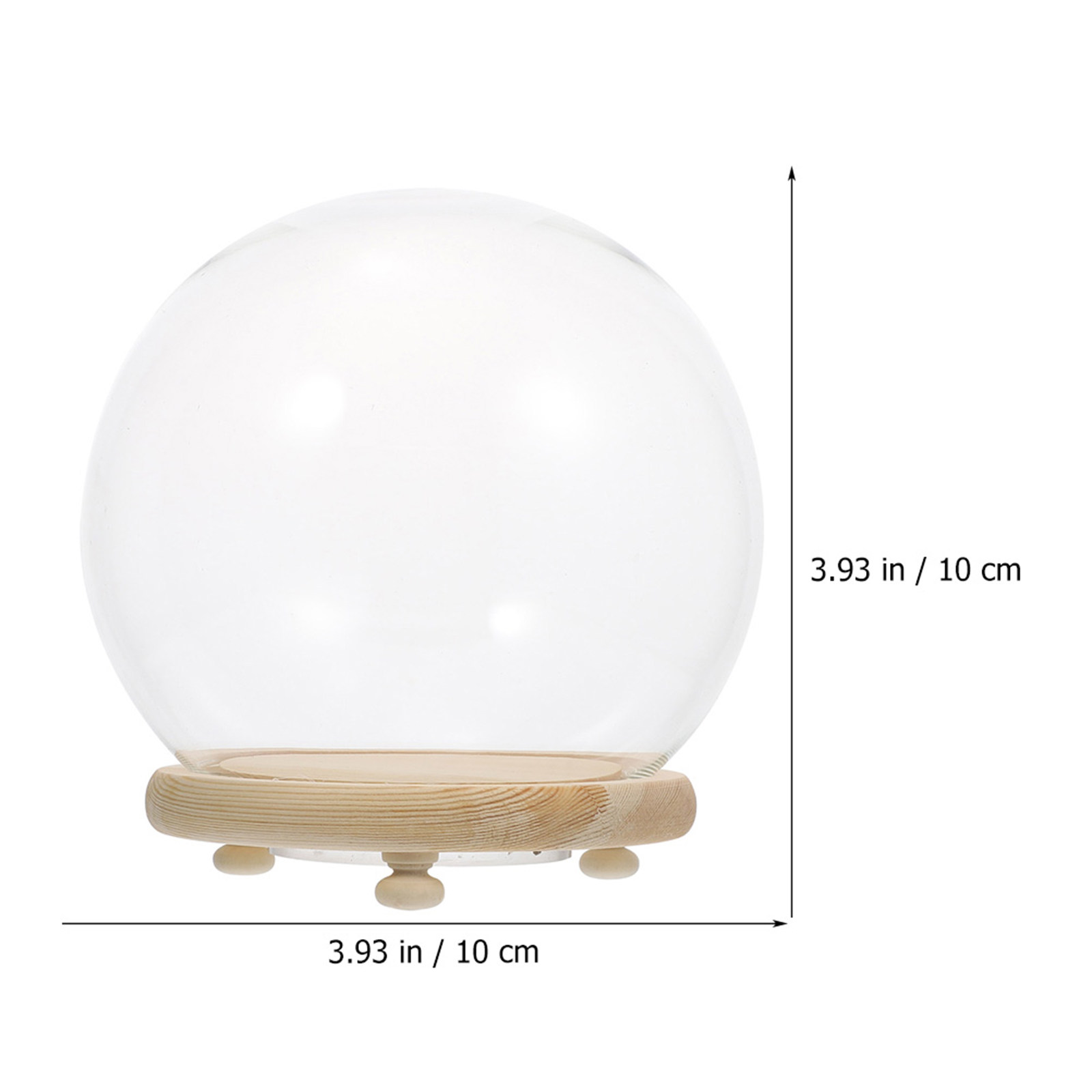 Glass Cover with Wood Base Pre - đánh giá và giá Plastic Dome Clear