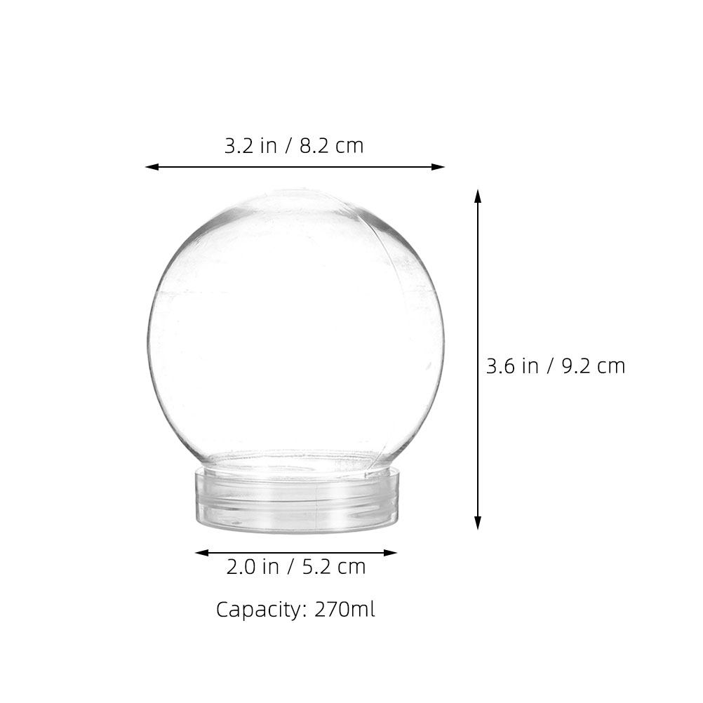 6Pcs Snow Globe Plastic Clear  - đánh giá và giá Plastic Dome Clear